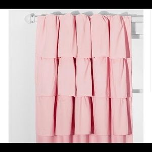 Pink ruffle blackout curtains